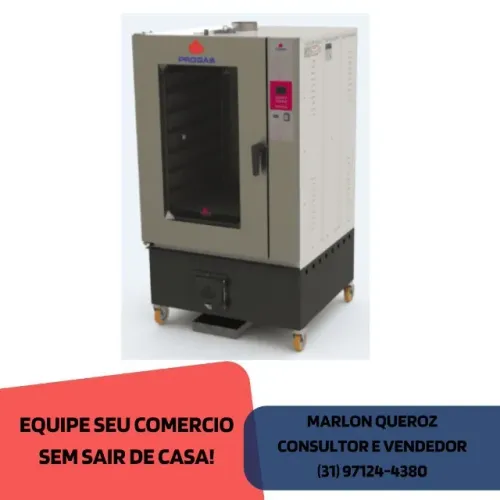 Forno Turbo 10 Esteiras a Lenha Progas Novo