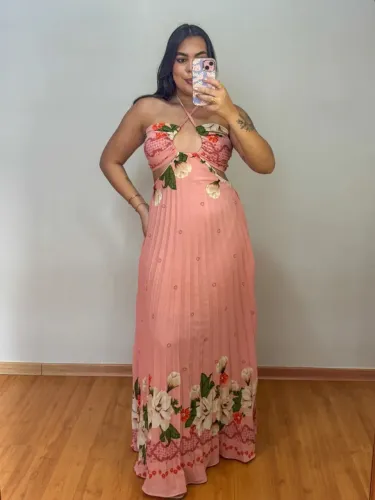 Vestido tropical jardim