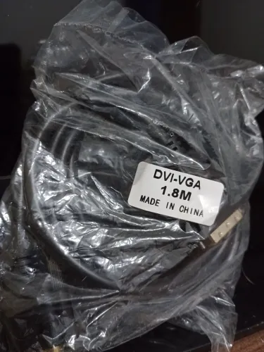 Cabo DVI/VGA 1.80 Metros. Novo, 3 Meses Garantia. DVI VGA. Computador, PC, Monitor.