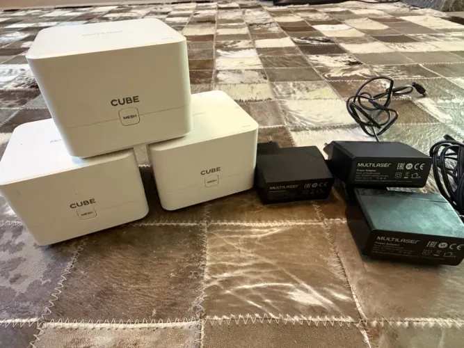 Kit Mash cube Multilaser (3 unidades) - RE166 AC1.200 gigabit