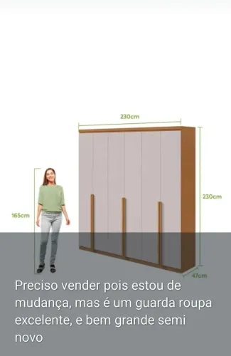 Guarda roupa grande 6 portas