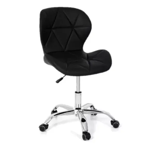 Cadeira De Escritório Eiffel Slim Office Base Giratória preta Material do estofamento