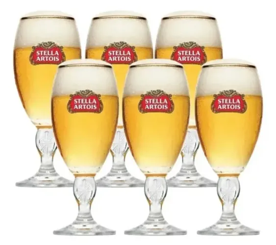 Taça Calice Cerveja 315 ml - Stella Artois Conjunto 06 Unidades
