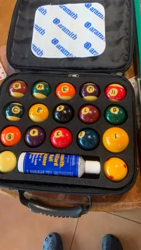 Jogo de bolas numeradas para Sinuca, embalagem especial + cleaner
