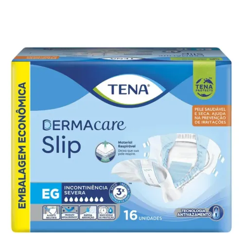 Fralda Adulto Tena Dermacare Slip EG 16 Unidades