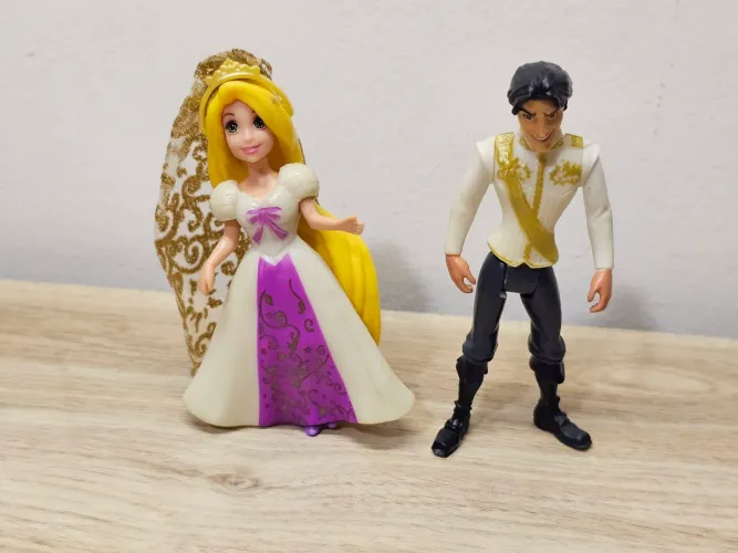 Disney Bonecos Enrolados Rapunzel e Flynn Rider
