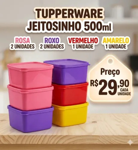 ? Organização Colorida: Tupperware Jeitinho 500ml! ?