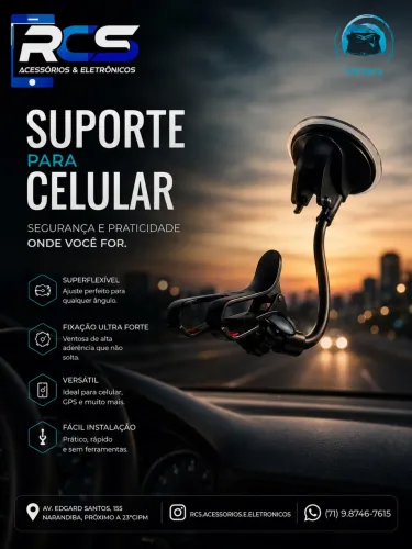 Suporte De Celular Veicular Para-Brisa