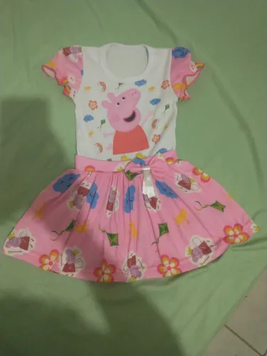 Vestido Peppa Tam 2a3 + botinha Peppa Tam 23