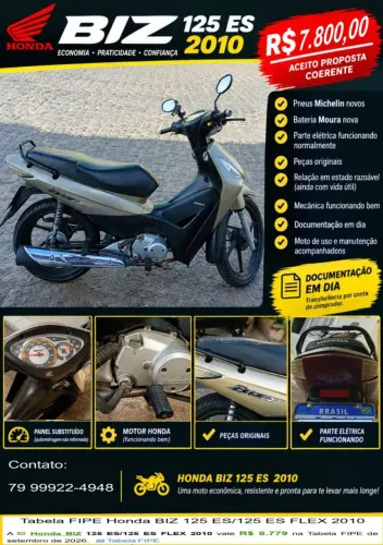 Honda Biz - ES - 125 - 2010