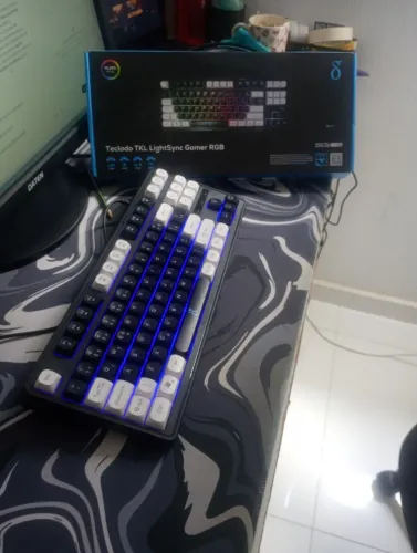 teclado gamer com led, novo!