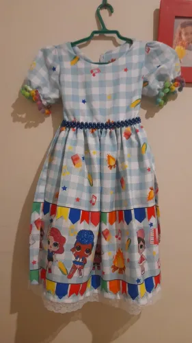 Vestido lol com tema festa junina