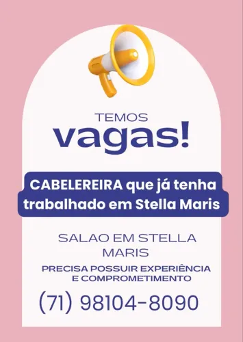 Vaga Cabelereira Stella Maris