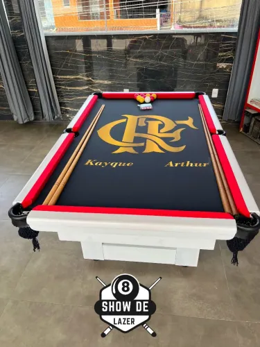 Sinuca Personalizada Super Luxo Branca CRF 