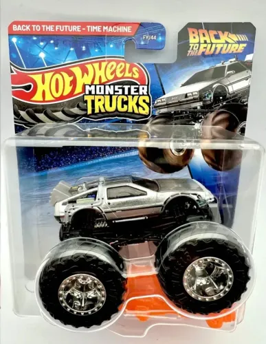 Hotwheels Monster Trucks máquina do tempo DeLorean de volta para o futuro