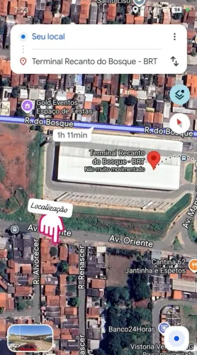 Lote à venda em frente ao terminal recanto do bosque.