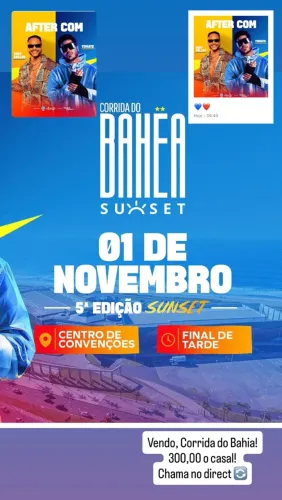 VENDO CORRIDA DO BAHIA SUNSET 01/10