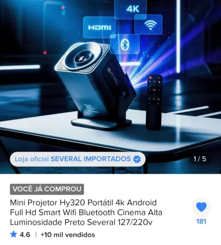 Tv, projetor