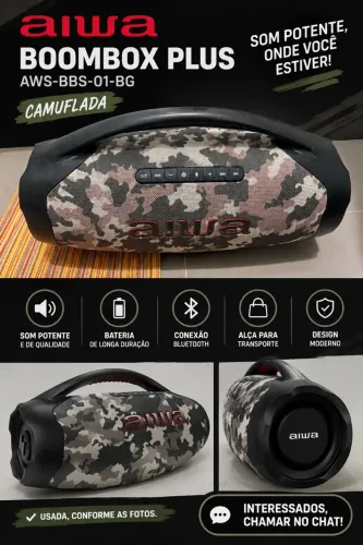 Caixa De Som Boombox Aiwa Aws Camuflando