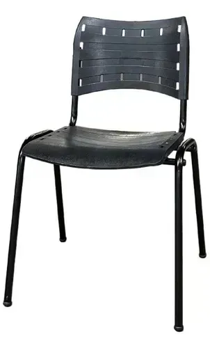 Cadeira Compact fixa A/E Preto polipropileno