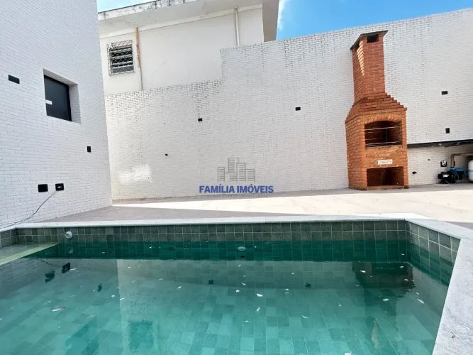 Casa à venda Santos/SP Aparecida Piscina Churrasqueira 3 quartos 2 vagas