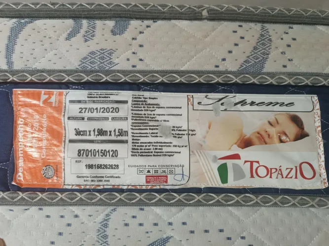 Colchao 198x158 supreme topazio