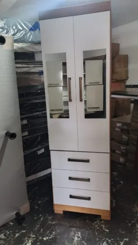 Guarda-roupa solteiro duas portas 3 gavetas produtos salvados já montado 399.000