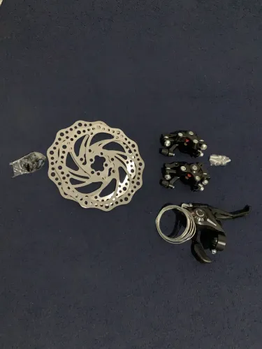 Kit de freio a disco para bicicleta aro 26 a 29 e alavanca de freio lado direito