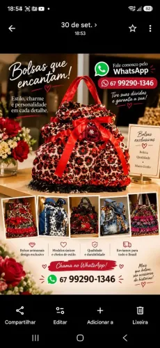 Bolsas que encantam! Artesanais.