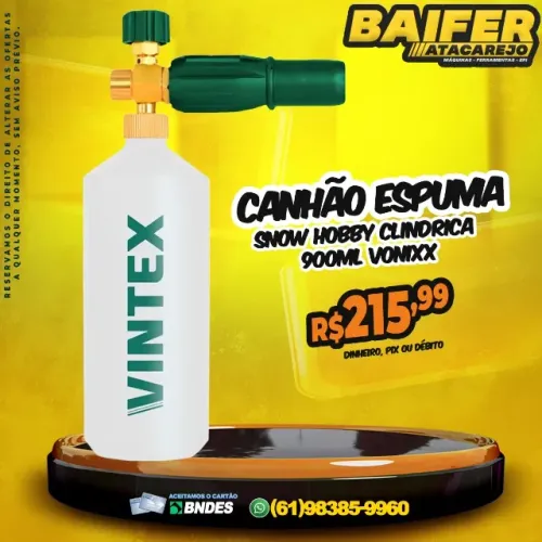 Canhão Espuma Snow Hobby Cilíndrica 900ML Vonixx