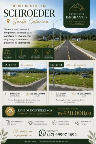 OPORTUNIDADE EM SCHROEDER!!!