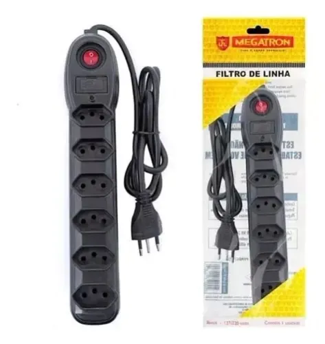 FILTRO DE LINHA 6 TOMADAS? NOVO
