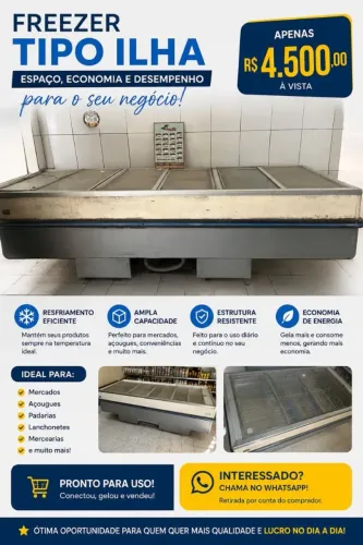 Freezer tipo ilha