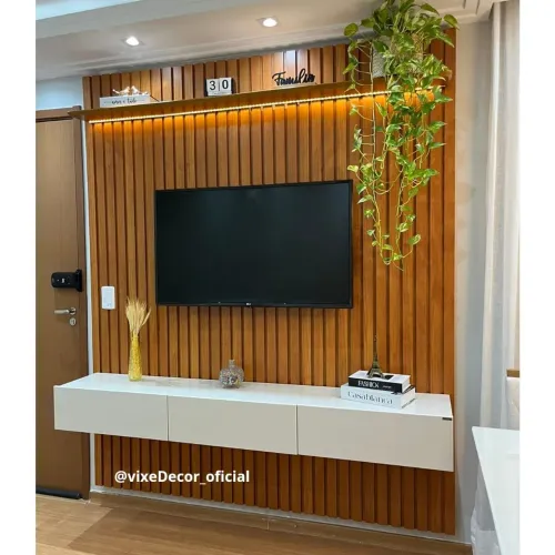 Painel Ripado+ Rack + Bancada.