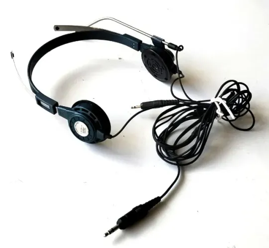 Headset Vintage Unisef - Fone com Microfone - Anos 70 - Usado