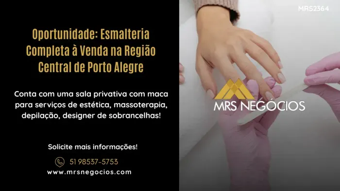 Oportunidade: Esmalteria Completa à Venda na Região Central de Porto Alegre
