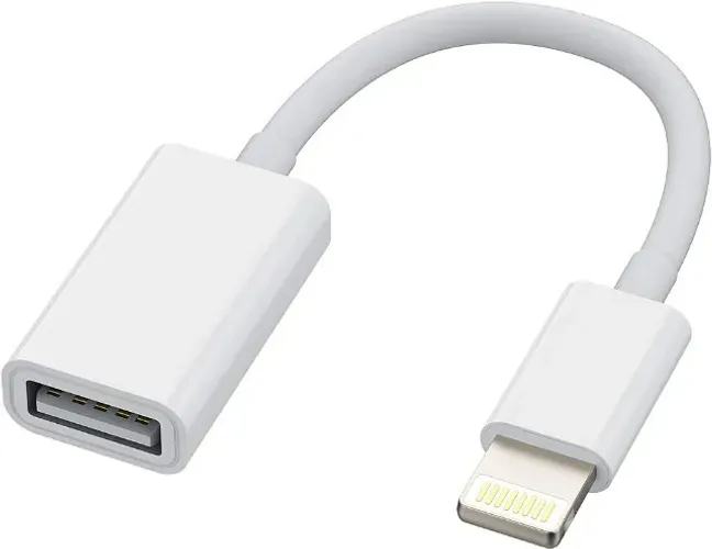 Adaptador OTG Lightning para USB 3.0 para iPhone e iPad (Pendrive e Teclado)