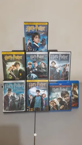 Coleção Completa Harry Potter Filmes DVDs CDs Blu-ray