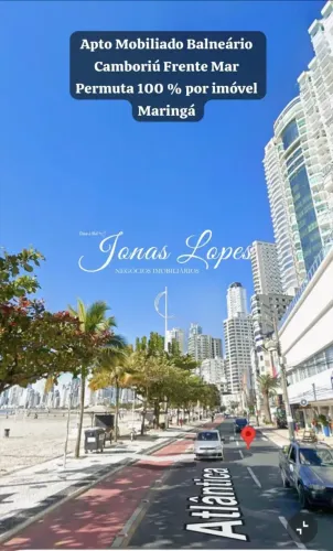 Balneário Camboriú - Centro FRENTE MAR, CENTRO X Permuta Maringá PR