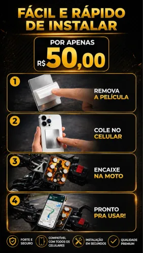 Suporte magnético para moto