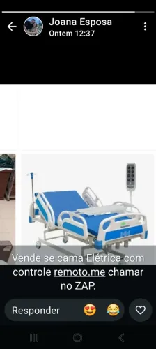 Cama hospitalar com controle remoto usada pouco tempo