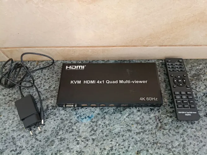 Mouse PIP 4k 60Hz 4x1 KVM HDMI multi-visualizador 2 3 4 tela quádrupla através do PC.