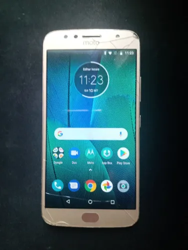 Moto G5s plus ouro rosê - funcionando (tela trincada)