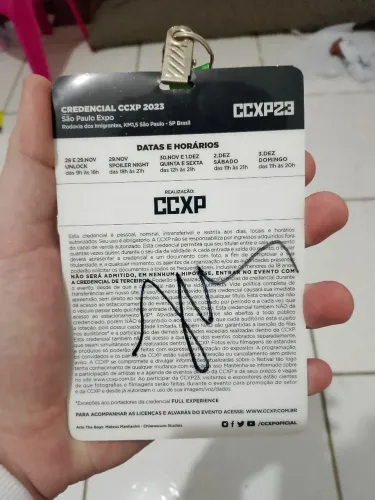 Autógrafo Zack Snyder CCXP