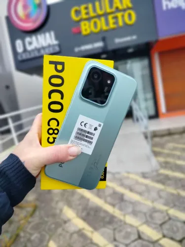 Poco C85 com NFC, bateria monstra, resistente a água e queda. Celular top de linha.