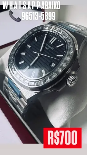 Relógio PATEK PHILIPPE NAUTILUS AUTOMÁTICO COM PEDRAS CRAVEJADAS