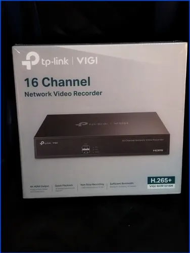 Gravador de vídeo para rede 16 canais TP-Link Vigi NVR1016H Novo