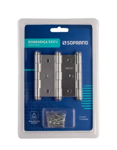 DOBRADICA MEDIA 3X2.1/2 CROM C/ANEL RETO 3PC (SOPRANO) - OFERTA VALIDA ATE 14/06/26