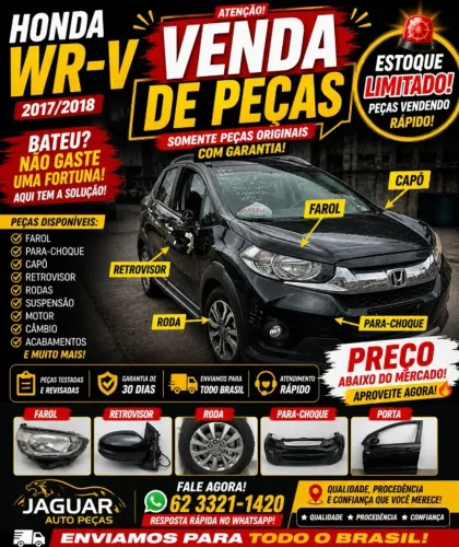 Honda wrv 1.5 2018 retirada peças 