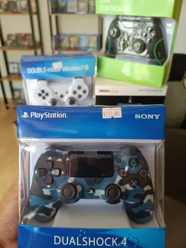 Controle ps4 camuflado azul